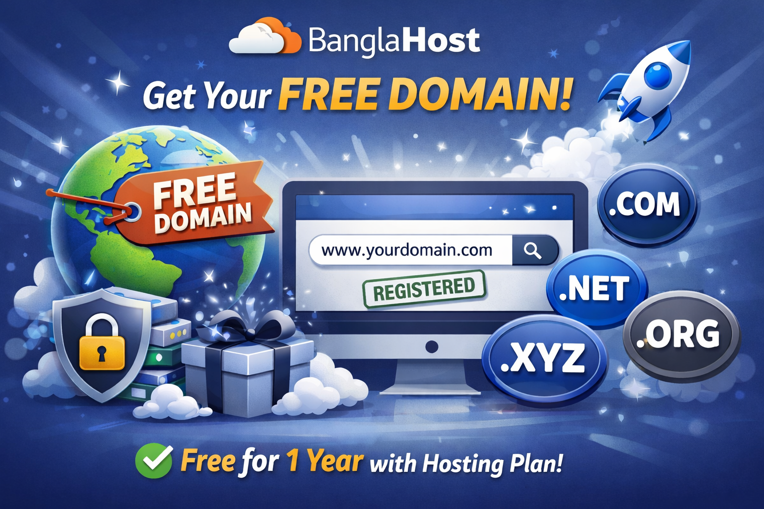 BanglaHost Free Domain Offer